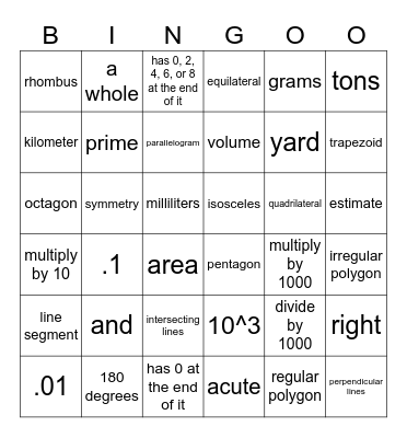 Review Bingo Card