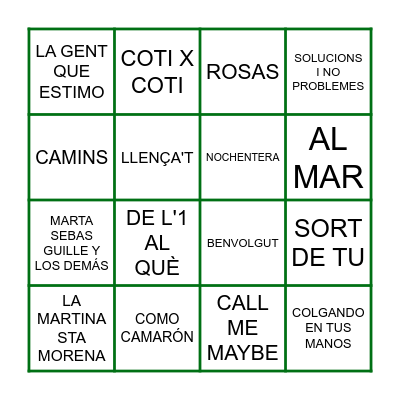 BINGO MUSICAL 55è Bingo Card