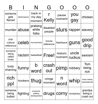 boondocks bingo Card