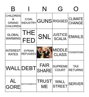 PRESIDENTIAL DEBATE #3 Bingo Card
