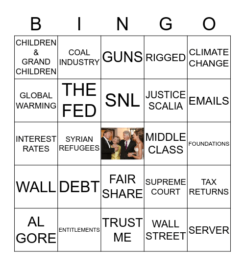 PRESIDENTIAL DEBATE #3 Bingo Card