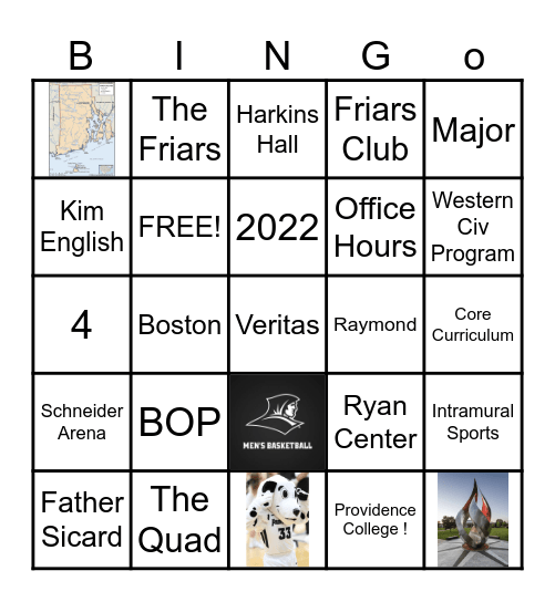 Providence Bingo Card