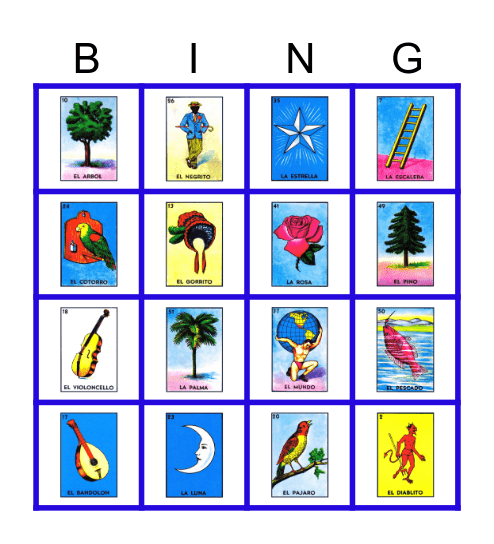 Loteria de México Bingo Card