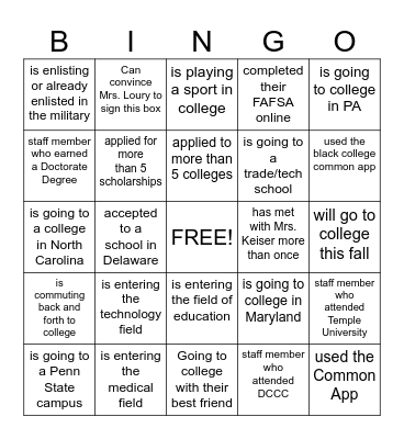 DECISION DAY - Find someone who... Bingo Card
