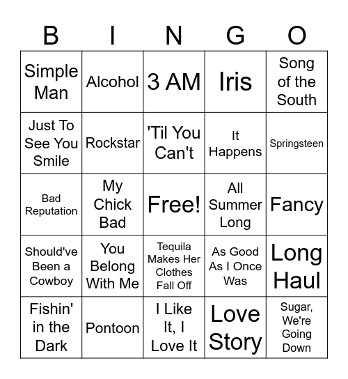 North Dakota State Fair Bingo Card