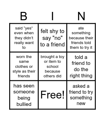 Find someone who... Bingo Card