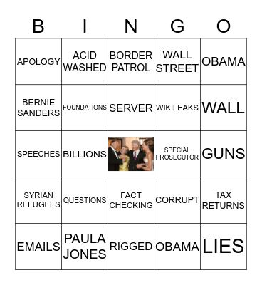PRESIDENTIAL DEBATE #3 Bingo Card