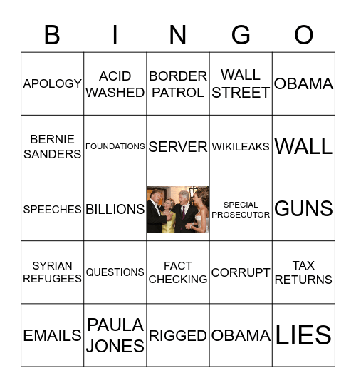 PRESIDENTIAL DEBATE #3 Bingo Card