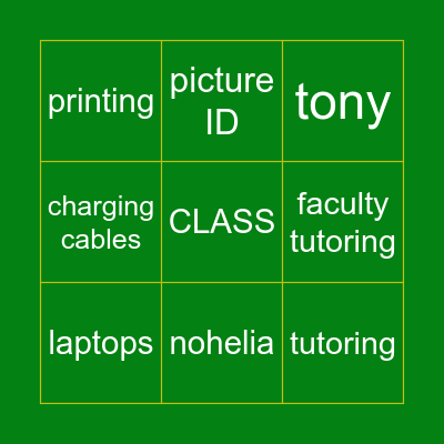 title Bingo Card