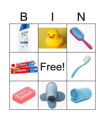 Bathtime Bingo Card