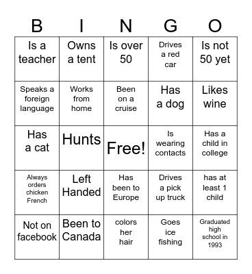Girls Weekend Bingo Card