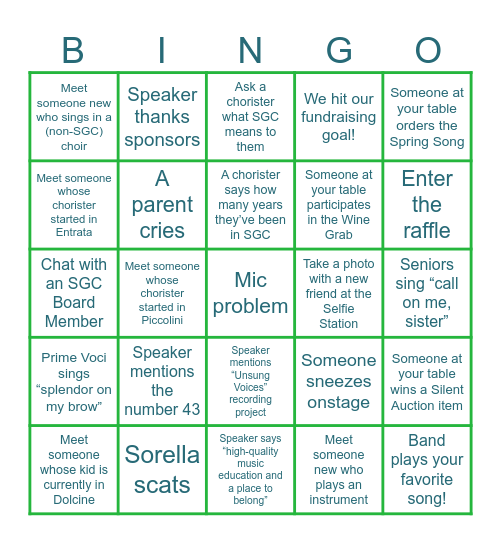 SGC Voices 2025 Bingo Card