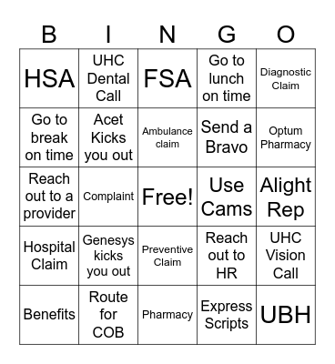 What Type Of Call Bingo Card