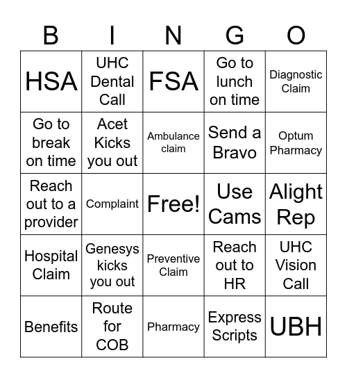 What Type Of Call Bingo Card