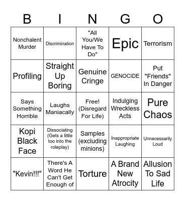 Thinknoodles Bingo (thinko bingo) Bingo Card
