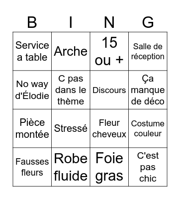 Boheme chic 70 x 10k Bingo Card