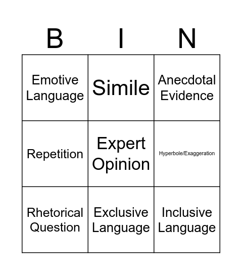 Bingo Card