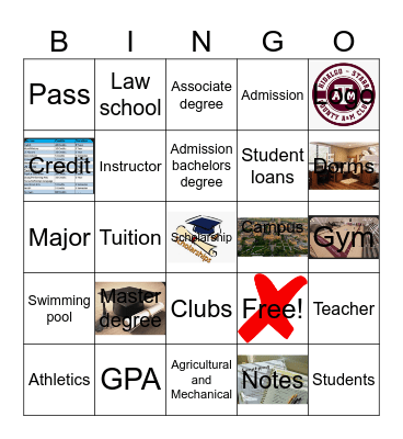 Alexander M.           Texas A & M Bingo Card