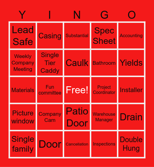 Bingo Rules - 1 word will go out per day, If you have the word you can cross it off of yo Bingo Card