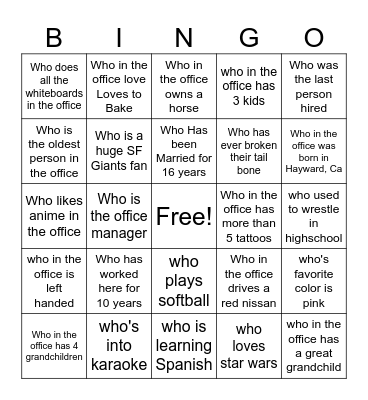 Bingo Card