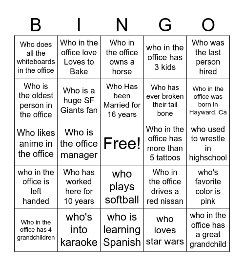 Bingo Card