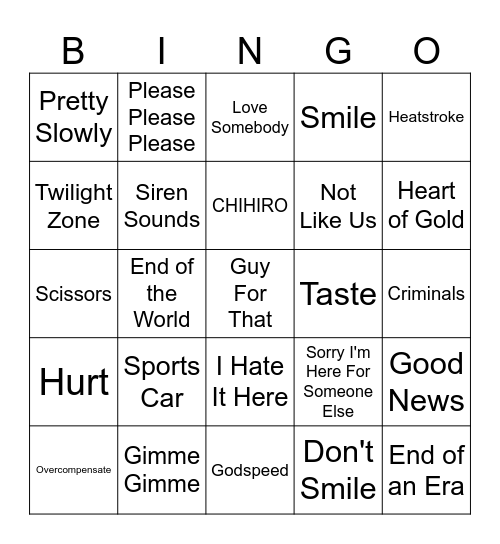 2024's Trending Bingo Card