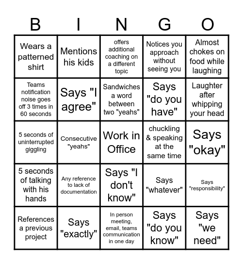 No Way You Know Jose Bingo Card Bingo Card