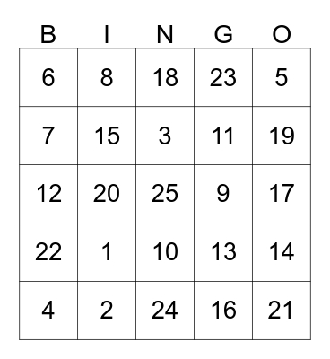 Test-Taking Strategies Bingo Card