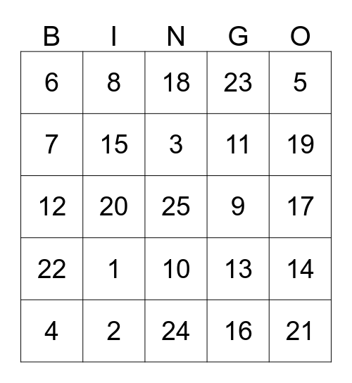 Test-Taking Strategies Bingo Card
