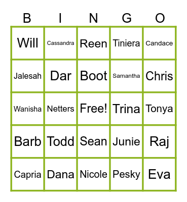 May 3 Bingo Card
