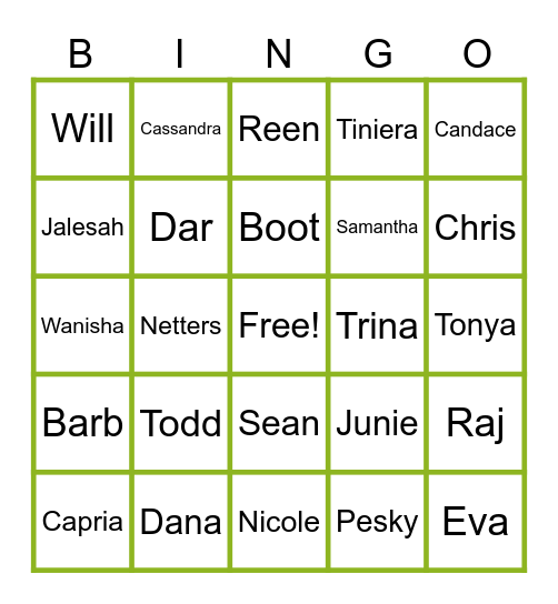 May 3 Bingo Card