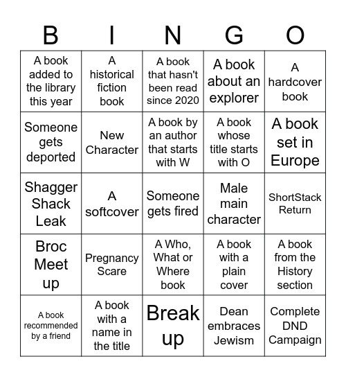 Google Docs Bingo Card