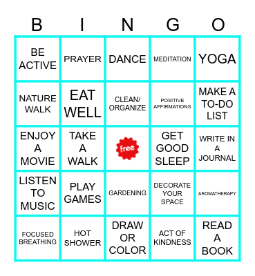 STRESS BINGO Card