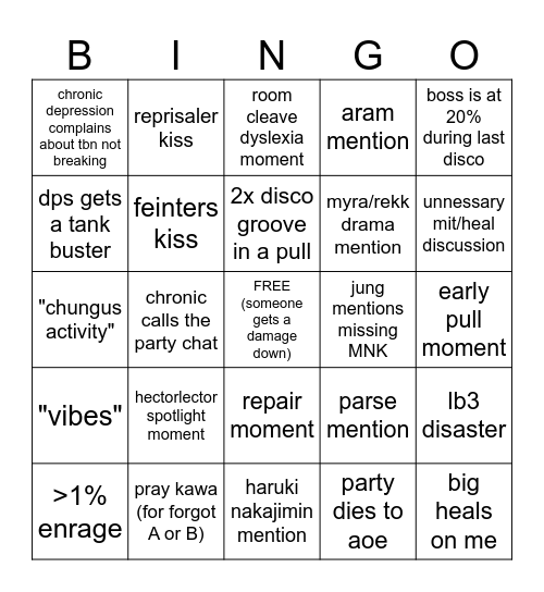 chiikawa therapy Bingo Card