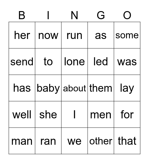 Spelling week 2 Bingo Card