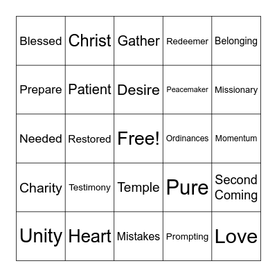 Conference Bingo Card