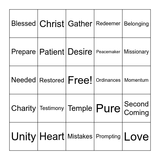 Conference Bingo Card