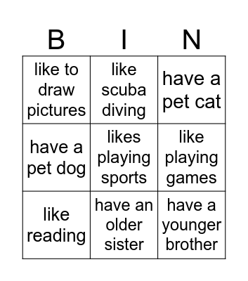 Find Someone Who ... Bingo Card