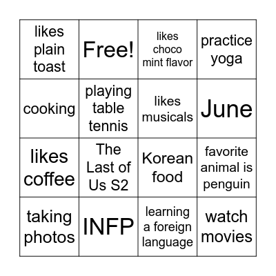 Carm's Bingo Card Bingo Card