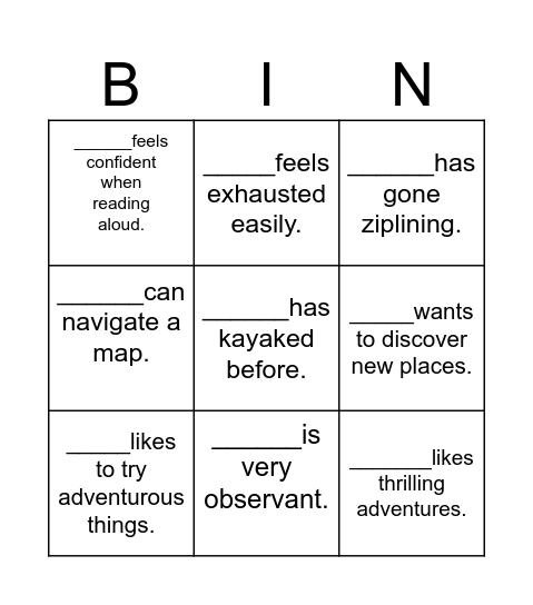 Bingo Card