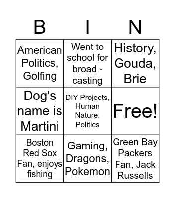 Trademark Bingo Card