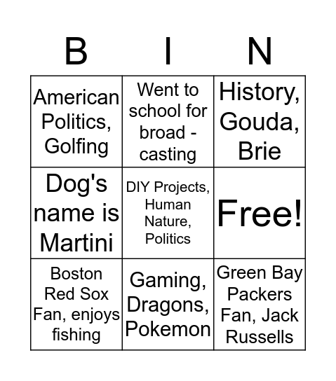 Trademark Bingo Card