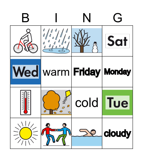 Around the year Bingo Card