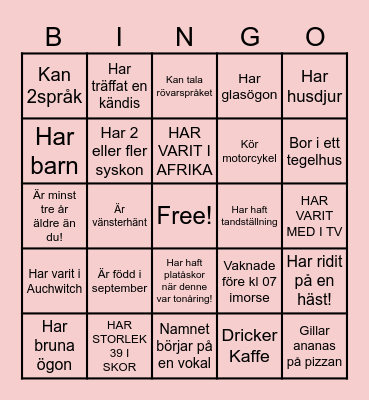 MATILDA`S MÖHIPPA Bingo Card