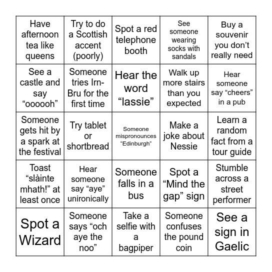 EdBingBro Bingo Card