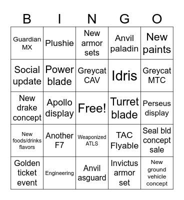 Fleetweek 2955 Bingo Card