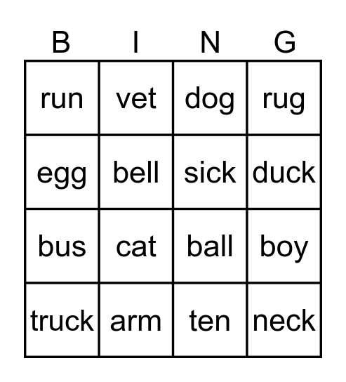 Reading Rules 1-5  כְּלָלֵי קְרִיאָה Bingo Card