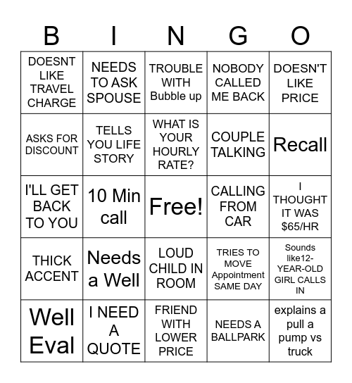 CSR BINGO! Bingo Card