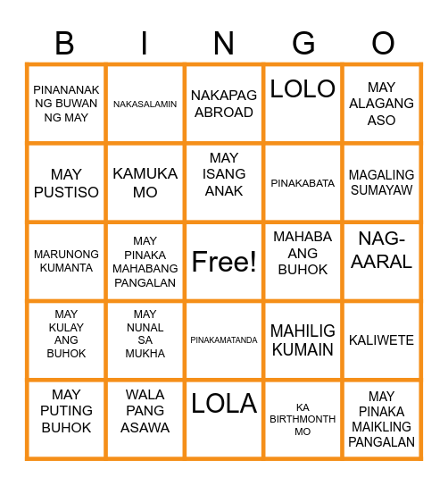 AGUSTIN BARCELONA REUNION Bingo Card