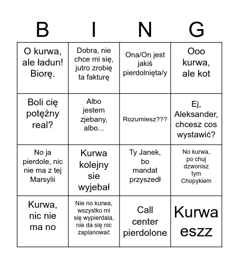 Bingolis Bingo Card